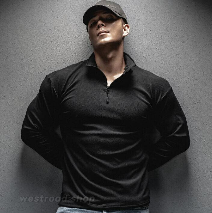 フィットネスウェアハーフジップ長袖...