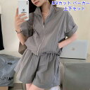 uvパーカー セットアップ カジュアル レディース 夏服 薄手 接触冷感 涼しい 半袖パーカー ラッシュガード 大きいサイズ UVカット ショートパンツ 短ズボ...