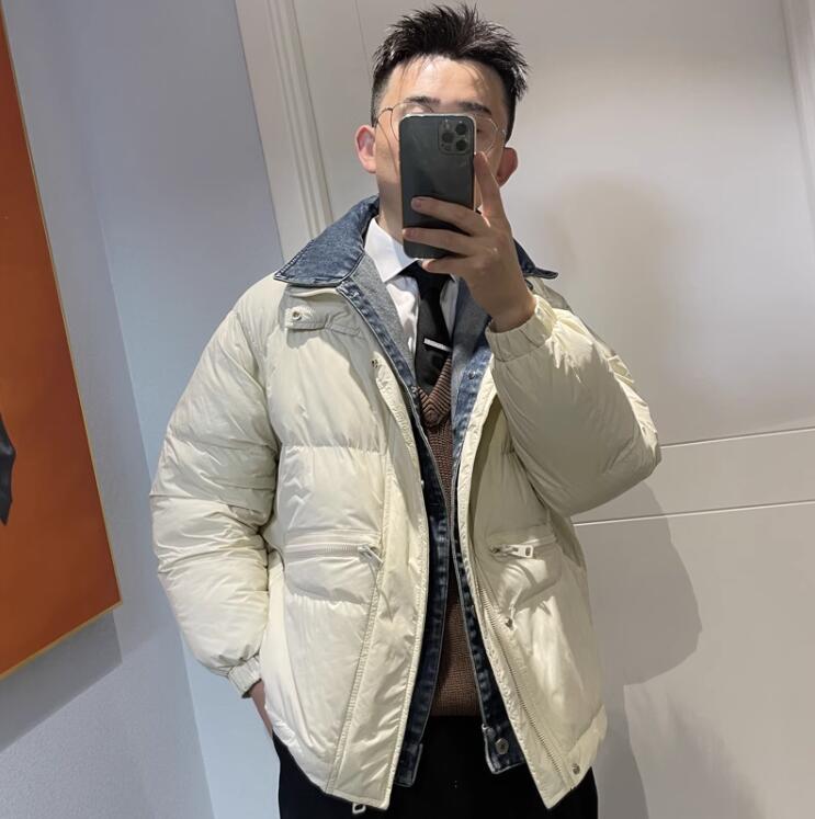 Rakuten - フェイクレイヤード デニム切り替え メンズ 中綿ジャケット ブルゾン 男性 長袖 ゆったり 軽量 防風 防寒 秋冬 あったか かっこいい キルティング ダウン風ジャケット 紳士服 アウター おしゃれ 冬服 30代40代50代