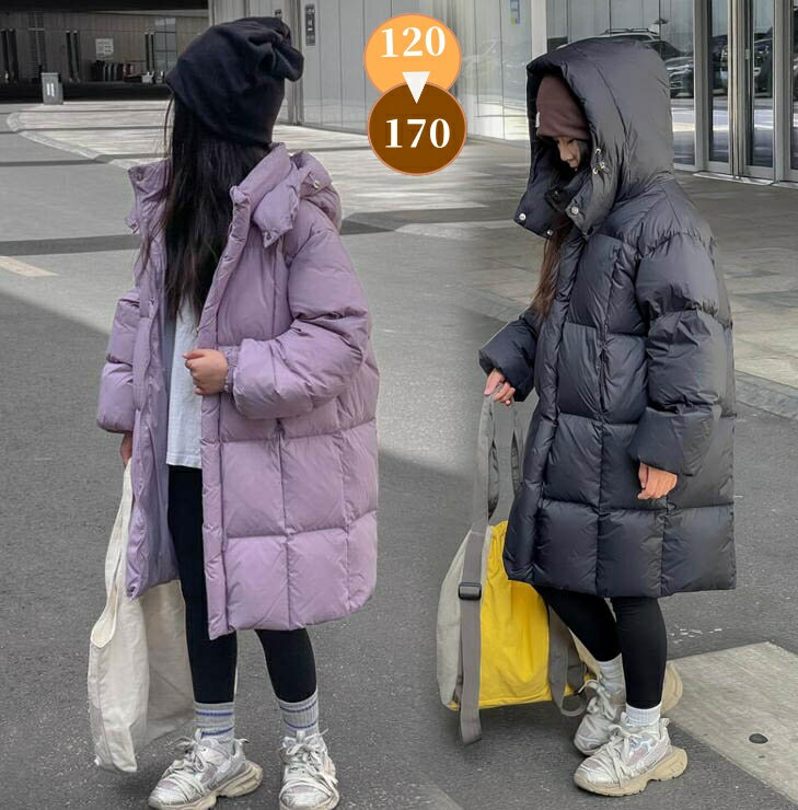 キッズ ダウン コート 女の子 女児 子供服 キルティングコート 冬アウター あったか ダウンコート ロング丈 フード付き 秋冬 防寒ダウンジャケット キッズ 暖かい キッズコート アウトドア 保温効果抜群おしゃれ 通園 通学 お出かけ 高学年ジュニア120 130 140 150 160 170cm