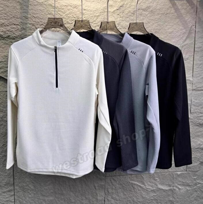 T-Shirts - ワッフルTシャツ 長袖 メンズ トップス 立ち襟 大きいサイズ ベーシック 無地 シンプル カジュアル おしゃれ 快適 柔らか 体型カバー 部屋着 通学 通勤 アウトドア お出かけ 重ね着 レイヤード 父の日 プレゼント オールシーズン