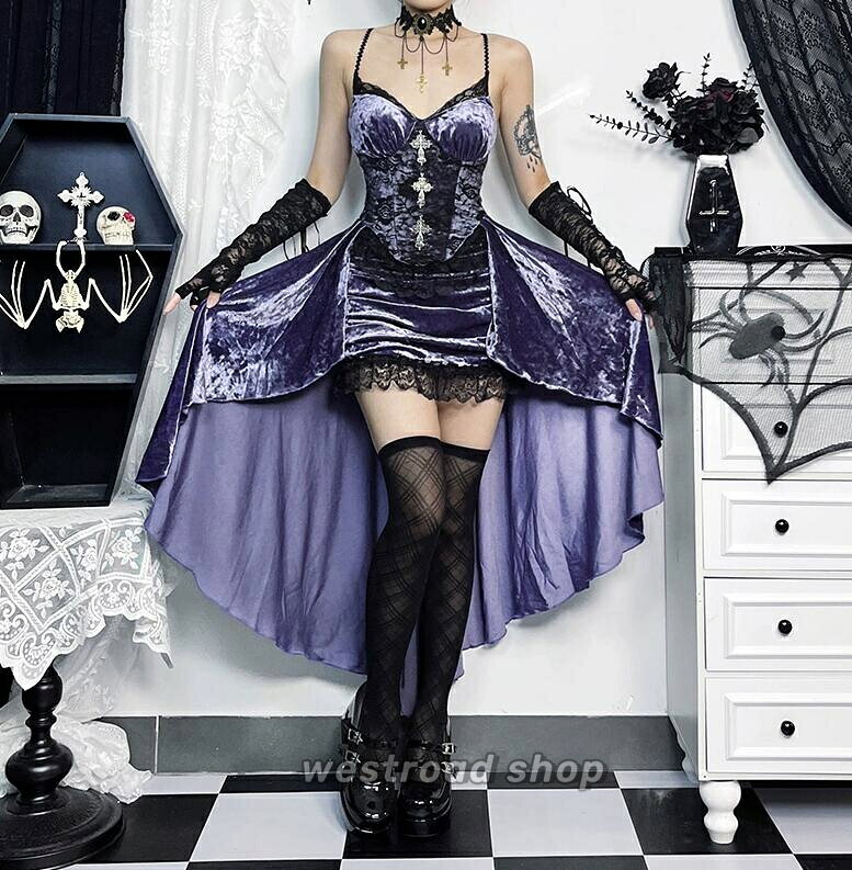 乐天商城 - ロリータ ゴスロリ ワンピース ハロウィーン 小悪魔 コスプレ衣装 コスチューム 衣装 変装 ロリータ服 ゴシックロリータ イベント 可愛い ロリータファッション