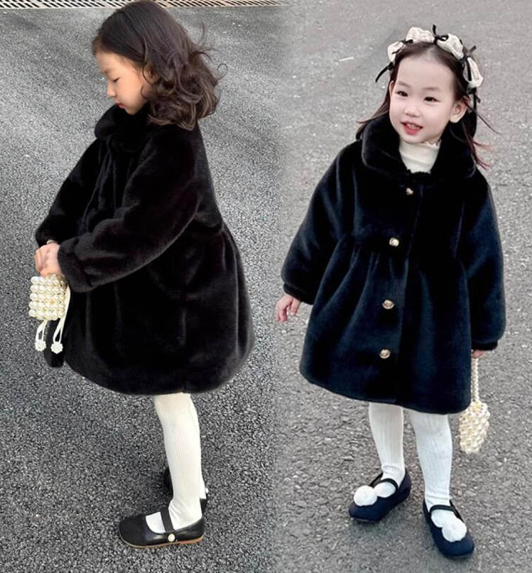 Rakuten - キッズ ファージャケット キッズコート ミドル丈 ベビー服 女の子 秋冬アウター 毛皮コート フェイクファー あったか 暖かい ふわふわ 防寒 可愛い 子供服 通園 通学 カジュアル アウトドア おしゃれジュニア90cm 100cm 110cm 120cm 130cm 140cm