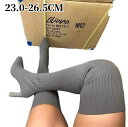 ロングブーツ 防寒 ソックスブーツ ポインテッドトゥ ニット ロングブーツ ニーハイブーツ ハイヒール8cm レディース ピンヒール ストレッチ 弾力性 秋冬用...