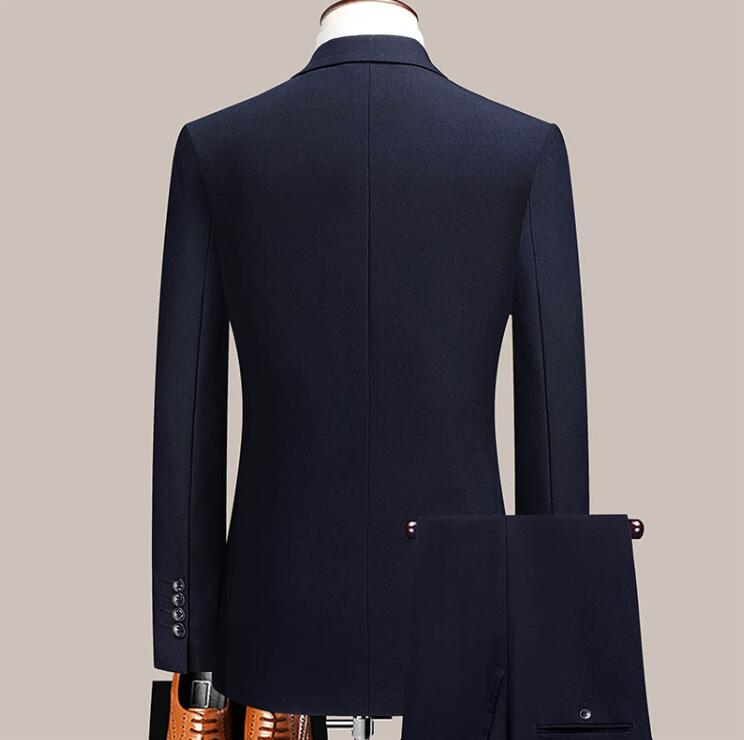 【送料無料】無地 2点セット メンズスーツセット ビジネススーツ 2ピーススーツ フォーマルスーツ 結婚式 セットアップ ジャケット+パンツ スリムスーツ 通勤 パーティー 司会 舞台 披露宴 成人式 紳士服 ダブルブレストスーツセット 披露宴 司会 忘年会 二次会 S-4XL