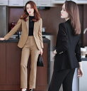 スーツ レディース セットアップ フォーマル パンツ ジャケット 大きいサイズ テーパード スーツパンツ ママスーツ 上下 おしゃれ シンプル きれいめ スリム 細身 ストレッチ ビジネス OL 卒業式 謝恩会 卒園式 入学式 入園式 結婚式 通勤 面接 オフィス(4)