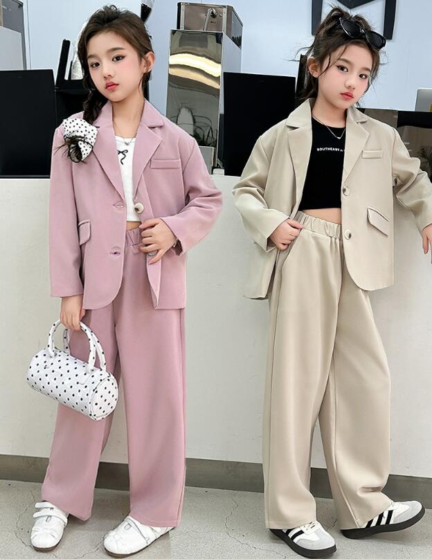 120-170cm 上下セット フォーマルスーツ ジャケット パンツスーツ 女の子 子供服 スーツセットアップ 子ども服 キッズ 結婚式 誕生日 入園式 入学式...