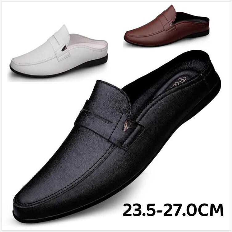 ドライビングシューズ かかとなしシューズ メンズ サンダル スリッポン ビジネスサンダル ウォーキング カジュアルシューズ 革靴 皮靴 ローファー フォーマル ...
