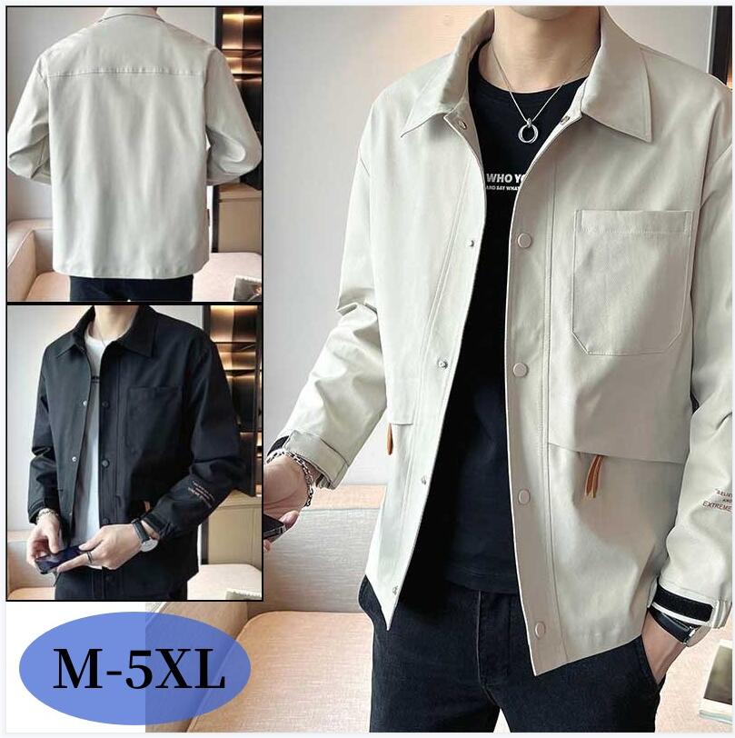 大きいサイズM-6XL 春コート 春秋 ジャケット メンズ ブルゾン 折り襟 アウター ライトジャケット ジャンパー ミリタリージャケット スタジャン スプリングコート カジュアル 通勤 通学 アウトドア 仕事着 男性 30代 40代 お洒落 おしゃれ