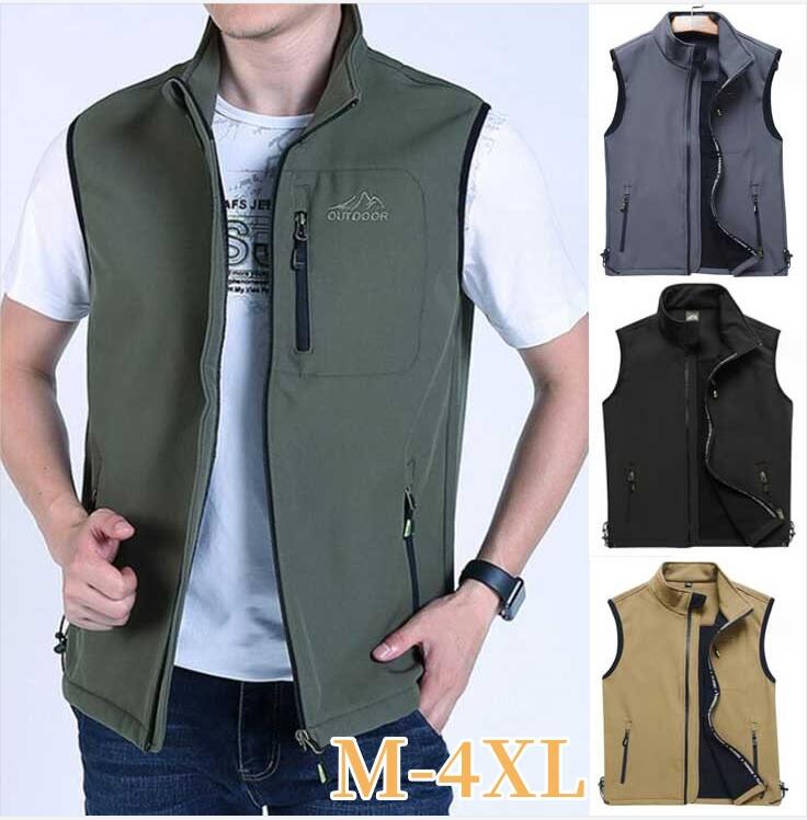 M/L/XL/2XL/3XL/4XL ベスト メンズ フィッシングベスト アウトドアベスト 秋服 メンズ 大きいサイズ 多ポケット 多機能 便利 収納 ベスト ...
