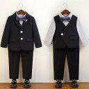子供スーツ フォーマル 4点セット 5点セット キッズ 韓国子供服 男の子 スーツ おしゃれ 90-160cm 子どもスーツ ジャケット ベスト シャツ ズボン...