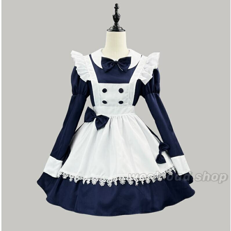乐天商城 - メイド服 お姫様ドレス ロリータ ワンピース ショート丈 長袖 ハロウィン コスプレ メイドコスプレ 仮装 コスチューム 女子 学生 萌え ロリータドレス 大人 可愛い ロリータファッション 大きいサイズ ハロウィン衣装 舞台衣装 イベント 余興 文化祭 学園祭