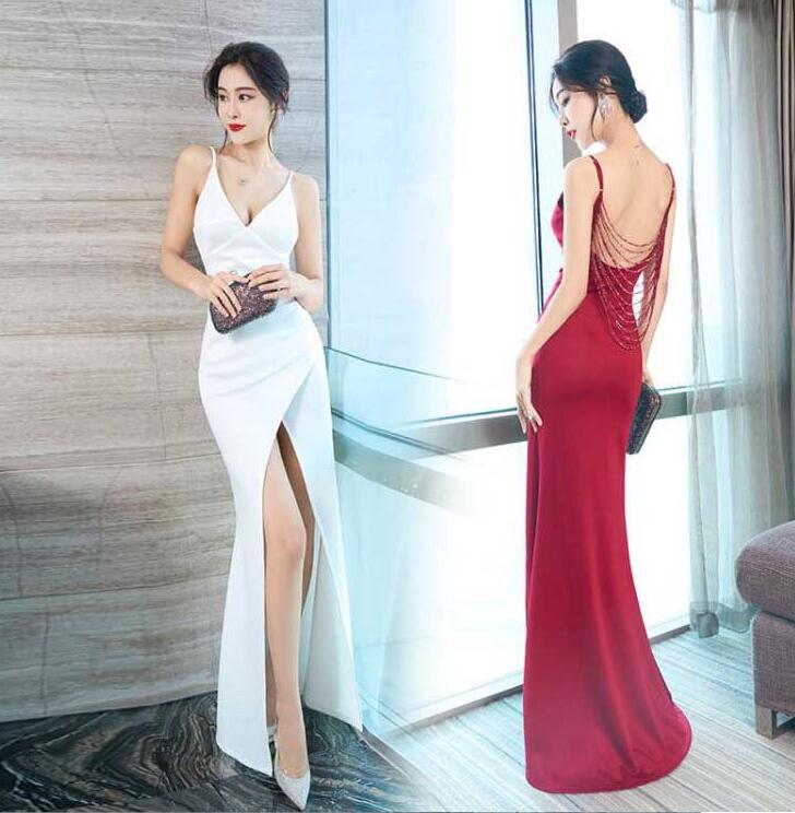 キャミソールドレス ワンピース ロング タイトドレス Vネック 胸元 キャバ嬢 キャバドレス 大人 セクシー パーティードレス 二次会 レディースファッション