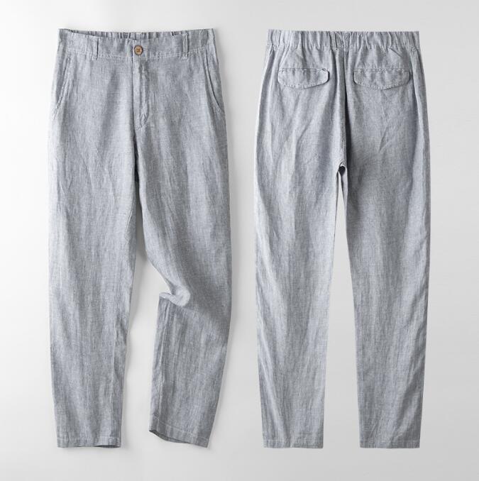 Rakuten - リラックス 麻パンツ メンズ ロングパンツ リネンパンツ ストレート ゆったり リネン 麻100% ボトムス スラックス ズボン イージーパンツ シンプル カジュアルパンツ チノパン スリムシルエット 通気性 涼しい 春夏 夏物 おしゃれ 通勤 仕事 部屋着 父の日 プレゼント