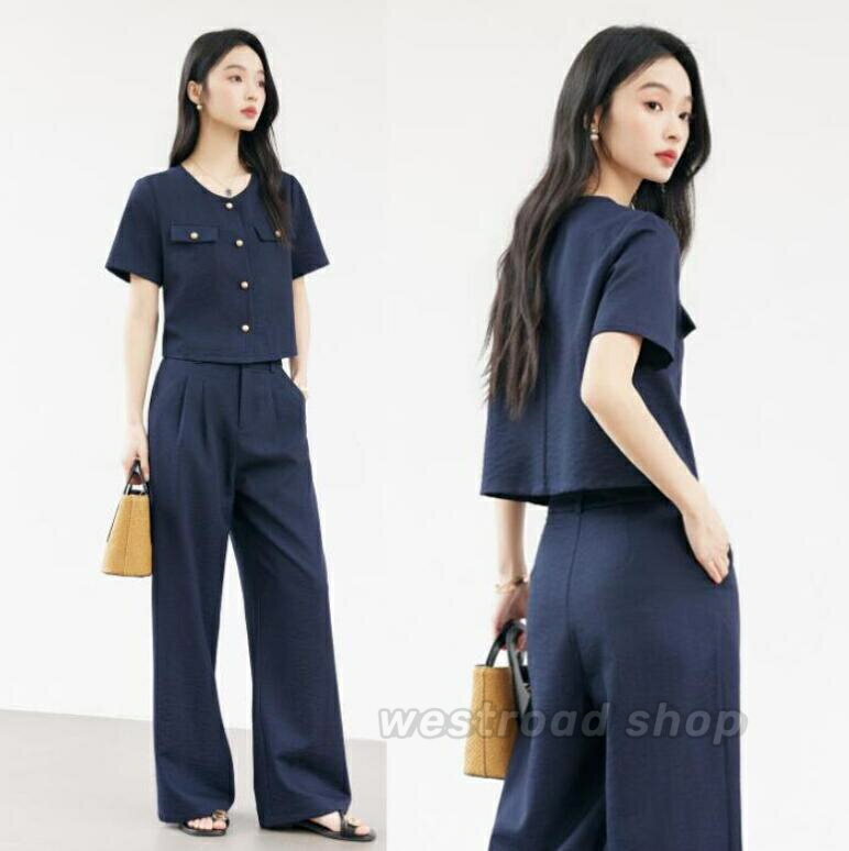 樂天商城 - 半袖 夏服 スーツ 自宅で洗える ワイドパンツスーツ テーラードジャケット 上下セットアップスーツ フォーマルスーツ UVカット 通勤 オフィスカジュアルスーツ パンツスーツ レディーススーツ 就活 面接 きれいめ