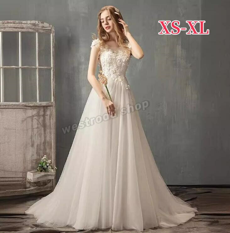 ロングウェディングドレス Aラインドレス プリンセスライン 大きいサイズ チュール 編み上げ きれいめ エレガント 演奏会 ドレス 結婚式 フォーマル 二次会 ...