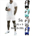 セットアップ メンズ接触冷感 半袖Tシャツ ハーフパンツ メッシュ上下セット ストレッチ 夏物 通気性 部屋着 アウトドア ゆったり カジュアル 大きいサイズ