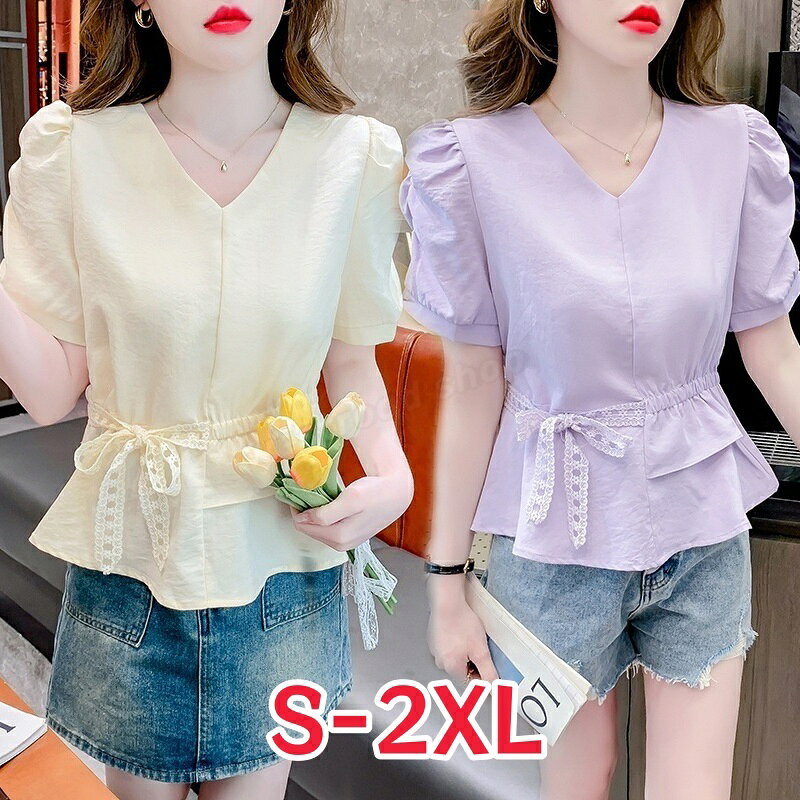 乐天商城 - シフォン ブラウス オフィス トップス レディース 半袖 Vネック春 夏 かわいい 大人 事務服 カジュアル きれいめ 着回し 着痩せ 着心地いい ファッション トレンド 薄手 トップス 通勤 OL 入学式 入園式 卒業式 卒園式 結婚式 お呼ばれ 二次会 20代 30代 40代 50代