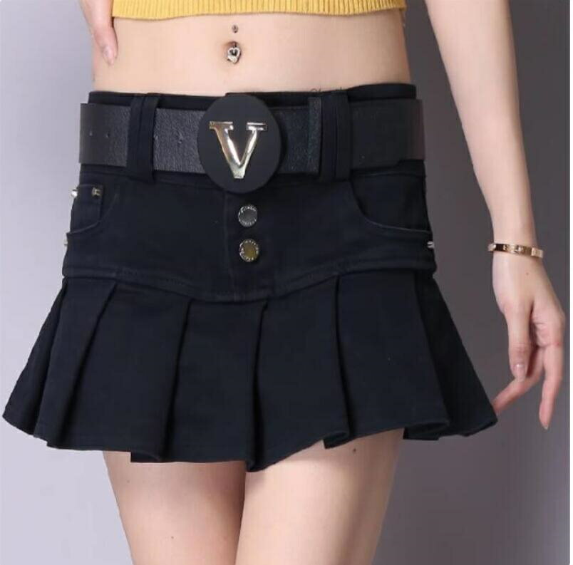 レディースミニスカートベルト付きセ...
