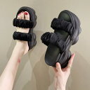 ミュール サンダル レディース 厚底サンダル 7cm 厚底ソール ウェッジソール 軽い 靴 サボ サンダル ビーチサンダル カジュアル 滑り止め 履きやすい 歩...