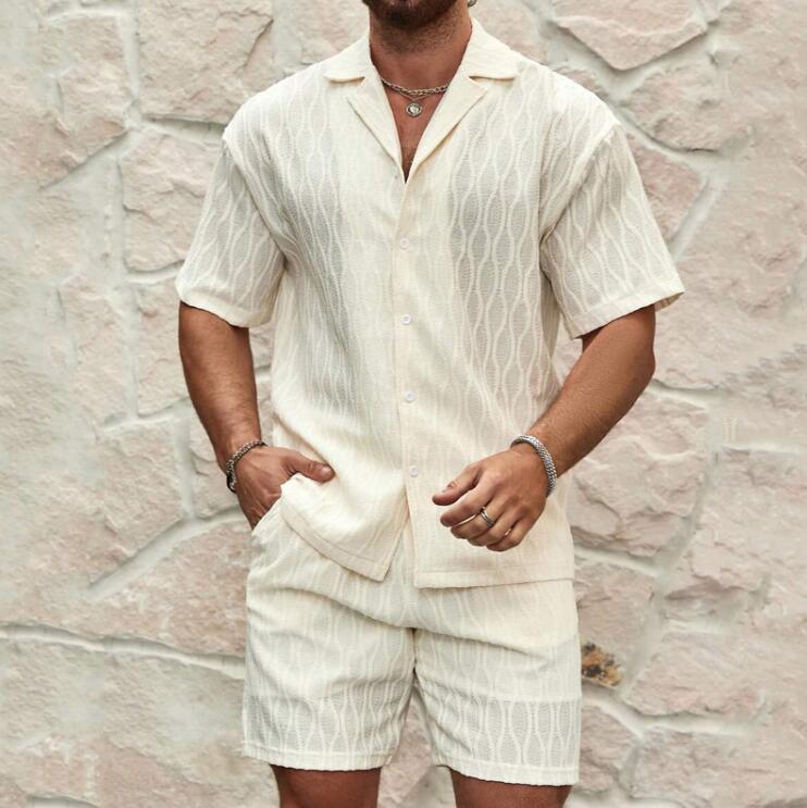 乐天商城 - セットアップ 夏 半袖シャツ ハーフパンツ メンズ ジャージ 上下セット ジョガーパンツ 開襟 ゆったりスポーツウェア 大きいサイズ 部屋着 ルームウェア アウトドア 通気性 カジュアル おしゃれ 父の日 30代40代50代