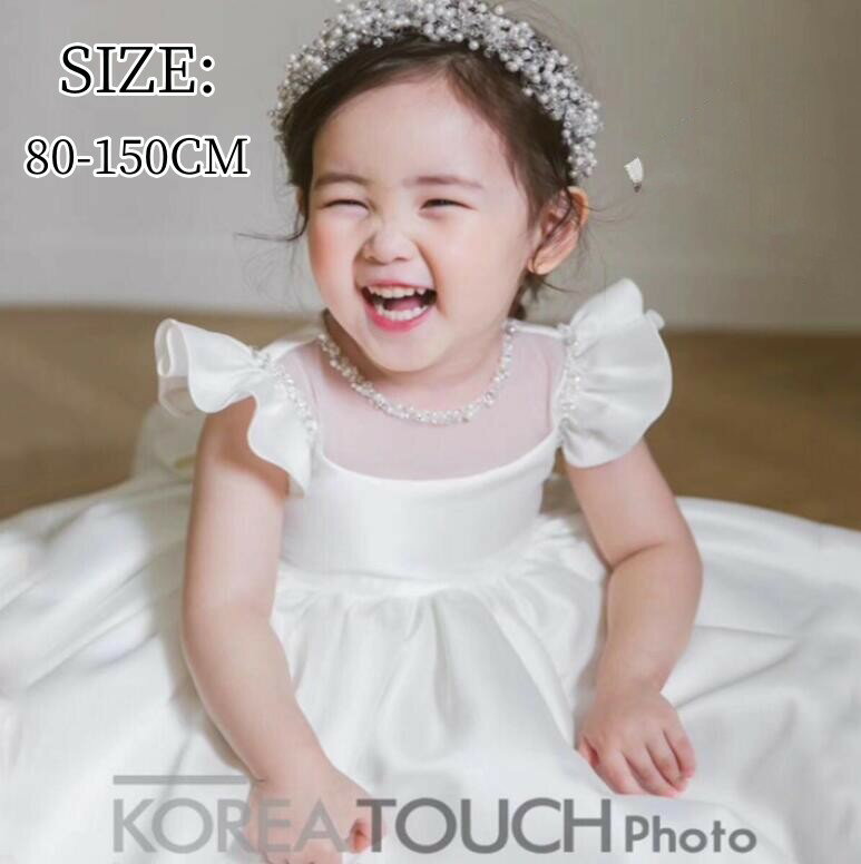 ドレス 子ども キッズ 結婚式 ピアノ発表会 ベビードレス ベビー服 ワンピース パーティー 女の子 キッズ 発表会 お宮参り 子供ドレス 卒園式 入園式 80...