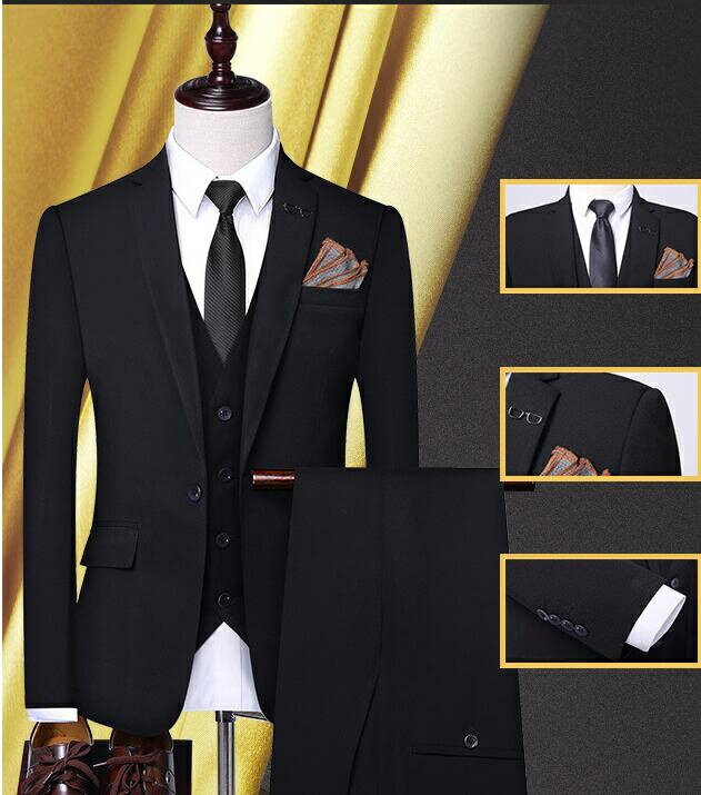 【送料無料】3ピーススーツ メンズ ビジネススーツ スーツ 1つボタン フォマールスーツ セットアップ 細身 卒業式 通勤 入学式 無地 シンプル スリーピース スタイリッシュスーツ 大きいサイズ 通勤 面接 結婚式 二次会 卒業式 春夏秋冬 20代 30代 40代 50代 60代