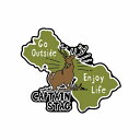 【日本正規品 13時まで当日出荷】CS デザインステッカー(シカ・SANJO) CAPTAIN STAG(キャプテンスタッグ)