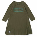 【日本正規品 13時まで当日出荷】Kid’s CHUMS Logo L／S T-Dress　CHUMS（チャムス）キッズチャムスロゴロングスリーブティードレス