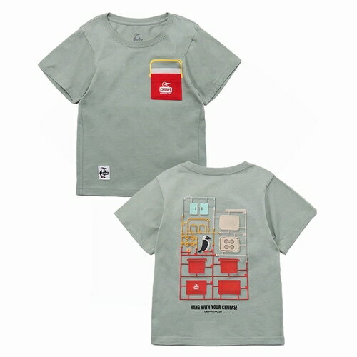 【日本正規品 13時まで当日出荷】Kid’s Camper Cooler Pocket T-Shirt CHUMS チャムス キッズクーラーポケットTシャツ キッズ/Tシャツ 