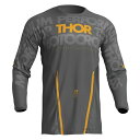 MXジャージ THOR 23 PULSE MONO ダークグレー/イエロー オフロード モトクロス 正規輸入品 WESTWOODMX