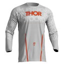 MXジャージ THOR 23 PULSE MONO ライトグレー/オレンジ オフロード モトクロス 正規輸入品 WESTWOODMX