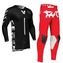 MXウエア 上下セット THOR SPORT RIOT ブラック/レッド ジャージ&パンツ モトクロス 正規輸入品 WESTWOODMX 25