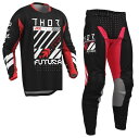 子供用 MXウエア 上下セット THOR LAUNCH FUTURA ブラック/レッド キッズ用 ジャージ&パンツ モトクロス 正規輸入品 WESTWOODMX 26