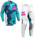 子供用 MXウエア 上下セット THOR LAUNCH BLEACH ホワイト/アクア キッズ用 ジャージ&パンツ モトクロス 正規輸入品 WESTWOODMX 26