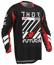 キッズ用 MXジャージ THOR LAUNCH FUTURA ブラック/レッド 子供用 モトクロス 正規輸入品 WESTWOODMX 26