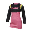 ガールズ用 THOR 22/23 MXジャージ PULSE REV チャコール/フローピンク 女性用 正規輸入品 WESTWOODMX