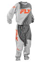 キッズ用 MXウエア 上下セット FLY F-16 グレー/オレンジ ジャージ&パンツ 子供用 モトクロス 正規輸入品 WESTWOODMX 25