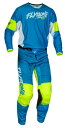 キッズ用 MXウエア 上下セット FLY 23スプリング KINETIC MESH KHAOS ブルー/ホワイト/ハイビス 子供用 ジャージ&パンツ モトクロス...