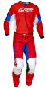 キッズ用 MXウエア 上下セット FLY 23スプリング KINETIC MESH KHAOS レッド/ホワイト/ブルーク 子供用 ジャージ&パンツ モトクロス...