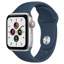 アップル Apple Watch SE 40mm MKQV3J/A シルバーアルミ アビスブルースポーツバンド GPS + Cellularモデル （第1世代）