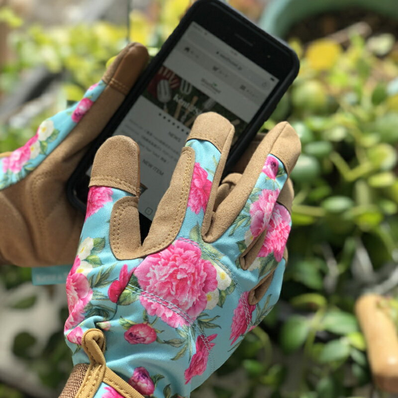 英国ブランド Kent & Stowe プレミアムガーデングローブ 手袋 花柄 ピオニー タッチパネル Premium Comfort Gloves Peony 3