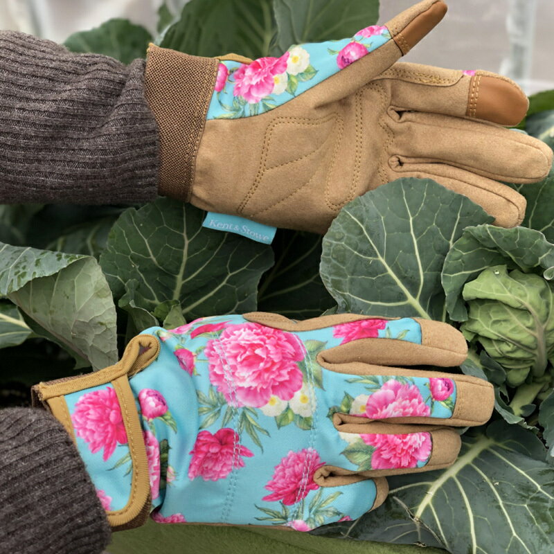 英国ブランド Kent & Stowe プレミアムガーデングローブ 手袋 花柄 ピオニー タッチパネル Premium Comfort Gloves Peony 2