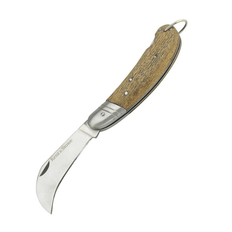 Kent&Stowe Pruning knife ケントストー　プランニングナイフ　剪定ナイフ　イギリスブランド　5年保証付　カッティングツール　木製ハンドル　軽量ステンレススチール製