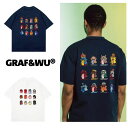 GRAF&WU グラフアンドウー Tシャツ グラフウー ロゴキャラクター おばけ オーバーサイズ 韓国ブランド 韓国ファッション 中国ブランド　中国ファッション トップス ユニセックス メンズ レディース ストリート (graf-056)