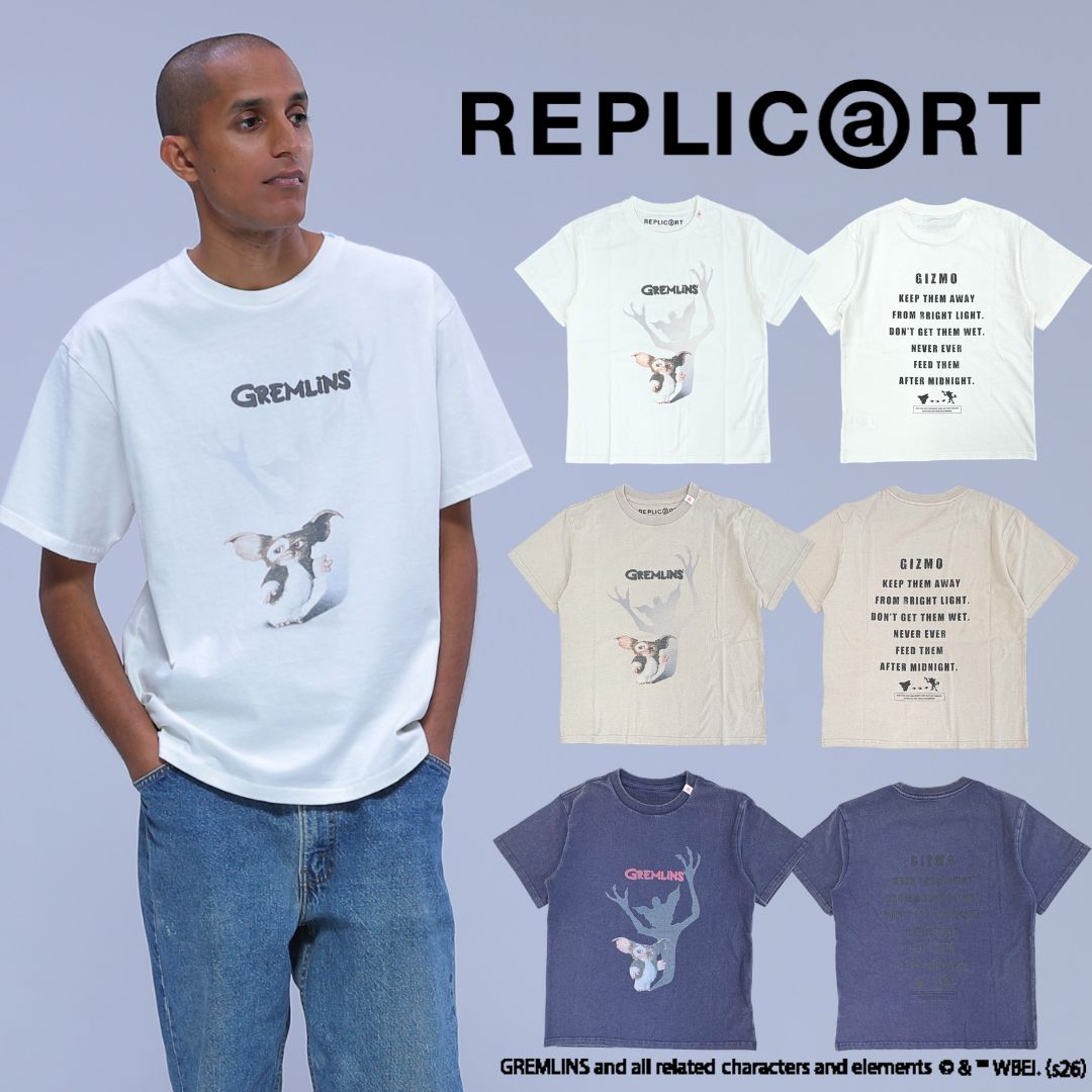 REPLIC@RT GIZMO SHADOW TEE 送料無料 あす楽対応 GREMLIN Tシャツ 半袖 ホワイト メンズ レディース ユニセックストップス