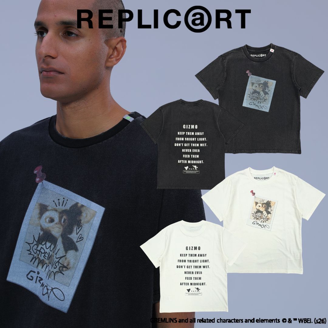 REPLIC@RT GIZMO POLAROID TEE 送料無料 あす楽対応 GREMLIN Tシャツ 半袖 ホワイト メンズ レディース ユニセックストップス