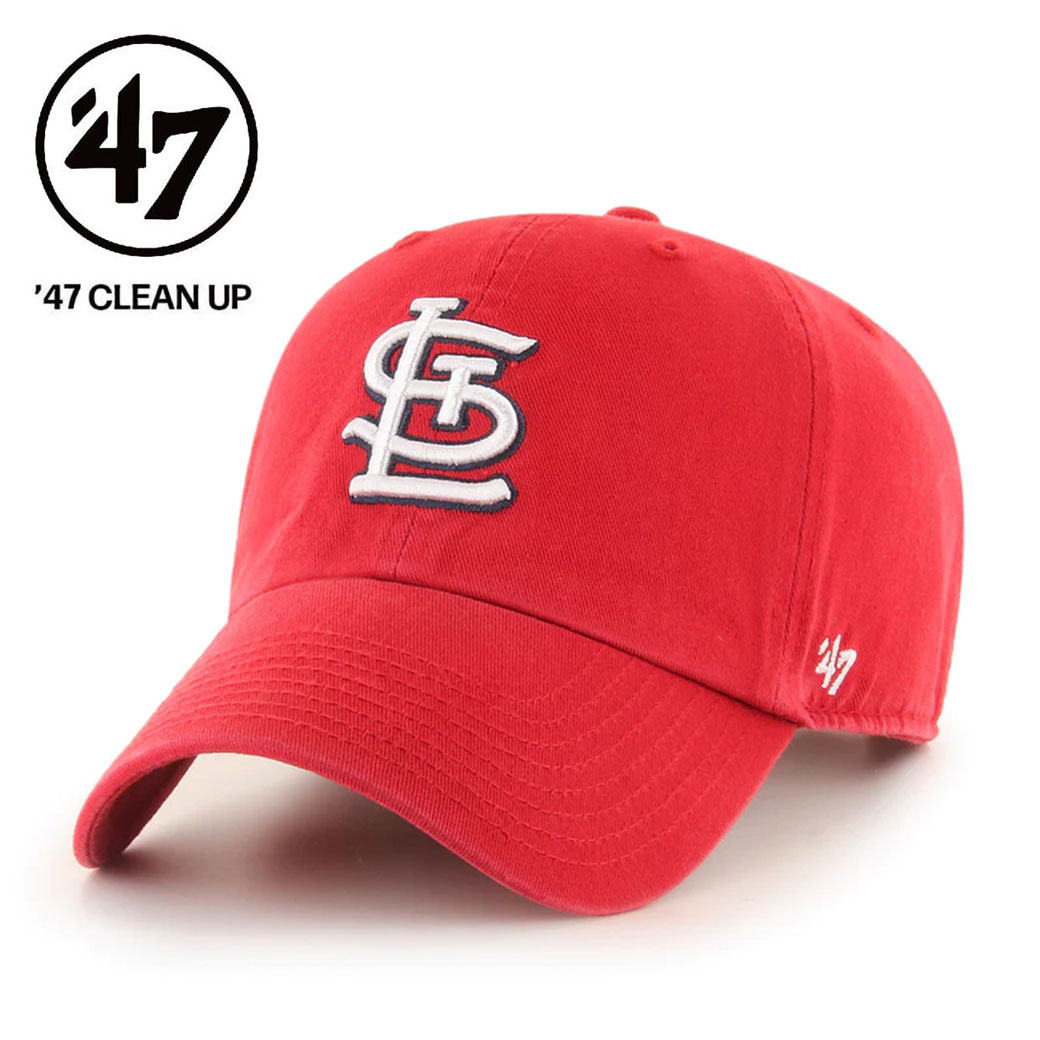 47 (フォーティセブン) カーディナルス キャップ ’47 クリーンナップ レッド CARDINALS CLEAN UP (RGW23GWS) メンズ レディース 帽子 クリーンナップ ストラップバック ストリート ベースボールキャップ アウトドア カジュアル 送料無料