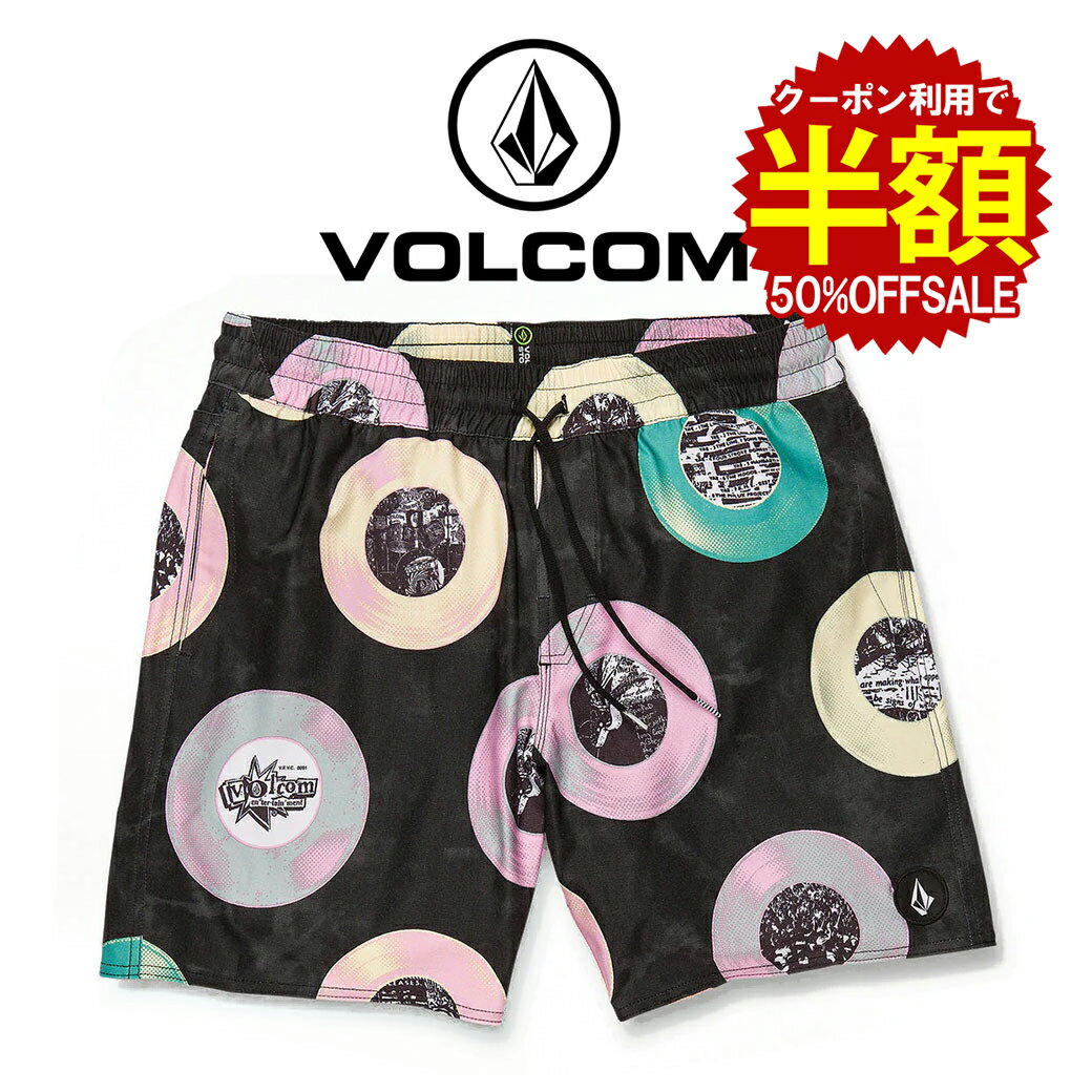 クーポン対象 VOLCOM ボルコム VOLCOM ENTERTAINMENT LONG PLAYING STONEY TRUNKS - BLACK (A2512304) 【あす楽対応】海パン ボードショーツ surf 水着 サーフィン 水陸両用 ボードショーツ メンズ 送料無料