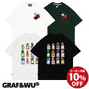 【10%クーポン配布】 GRAF&WU グラフアンドウー Tシャツ グラフウー ロゴキャラクター オーバーサイズ 韓国ブランド 韓国ファッション 中国ブランド ...